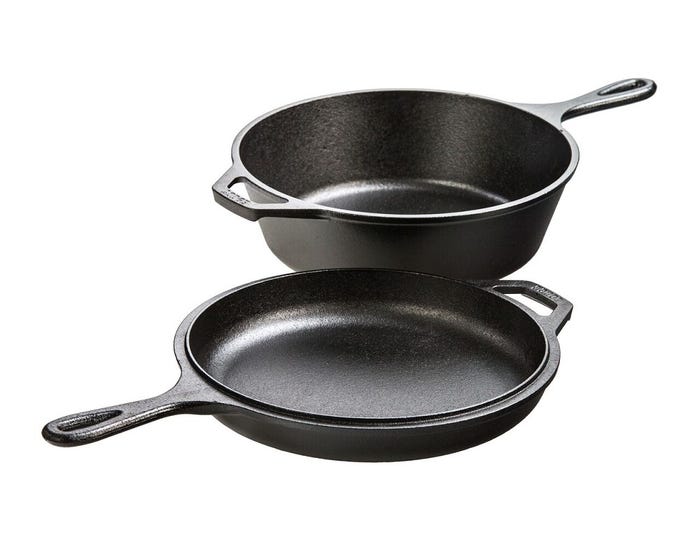 Lodge Cast Iron PreSeasoned 3 Quart Combo Cooker LCC3