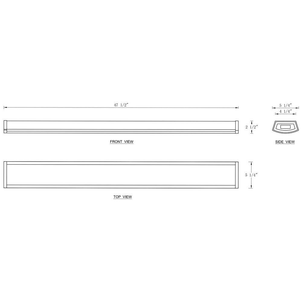 C Cattleya 4 ft. 40-Watt 3200 Lumens 3000K Integrated LED Dimmable White Wraparound Light 3000K (4-Pack) CA2193-4FM