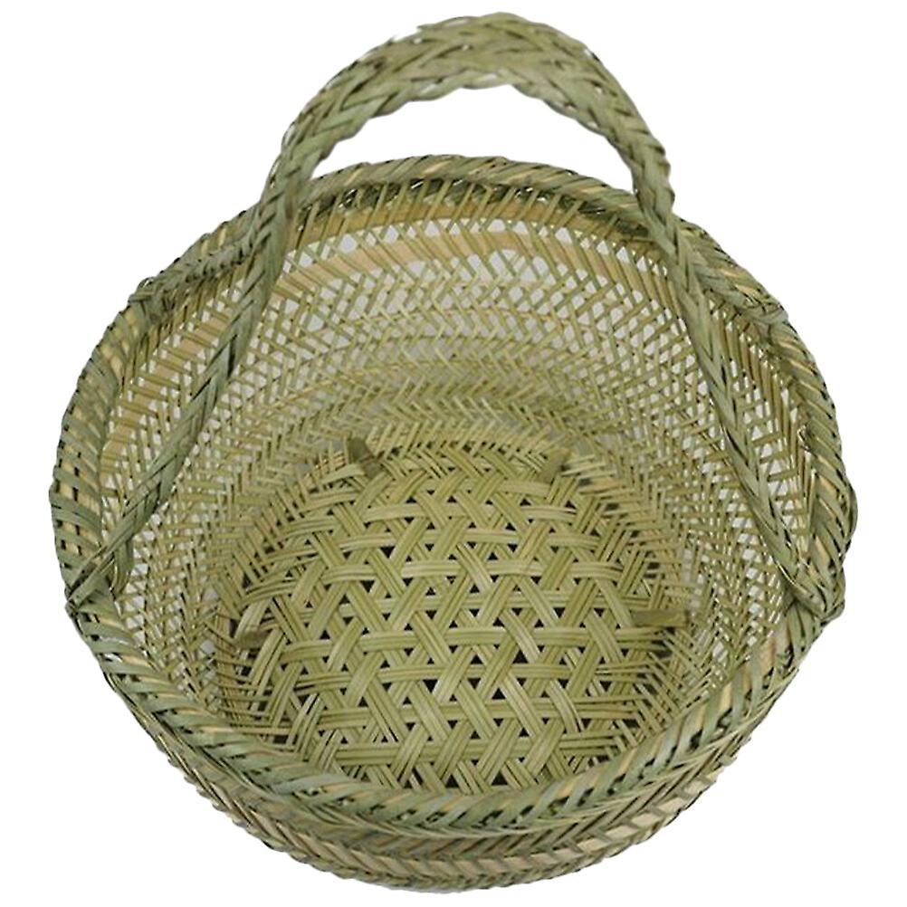 Hand Woven Storage Basket Fruit Basket Vegetable Storage Basket Egg Basket With Handle