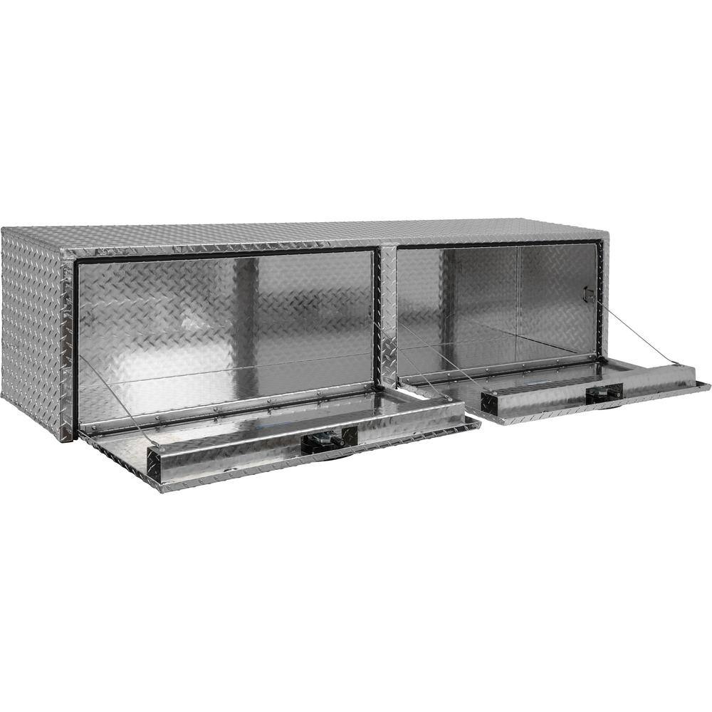 Buyers Products Company 90 Inch Diamond Tread Aluminum Top Mount Truck Tool Box 1701565