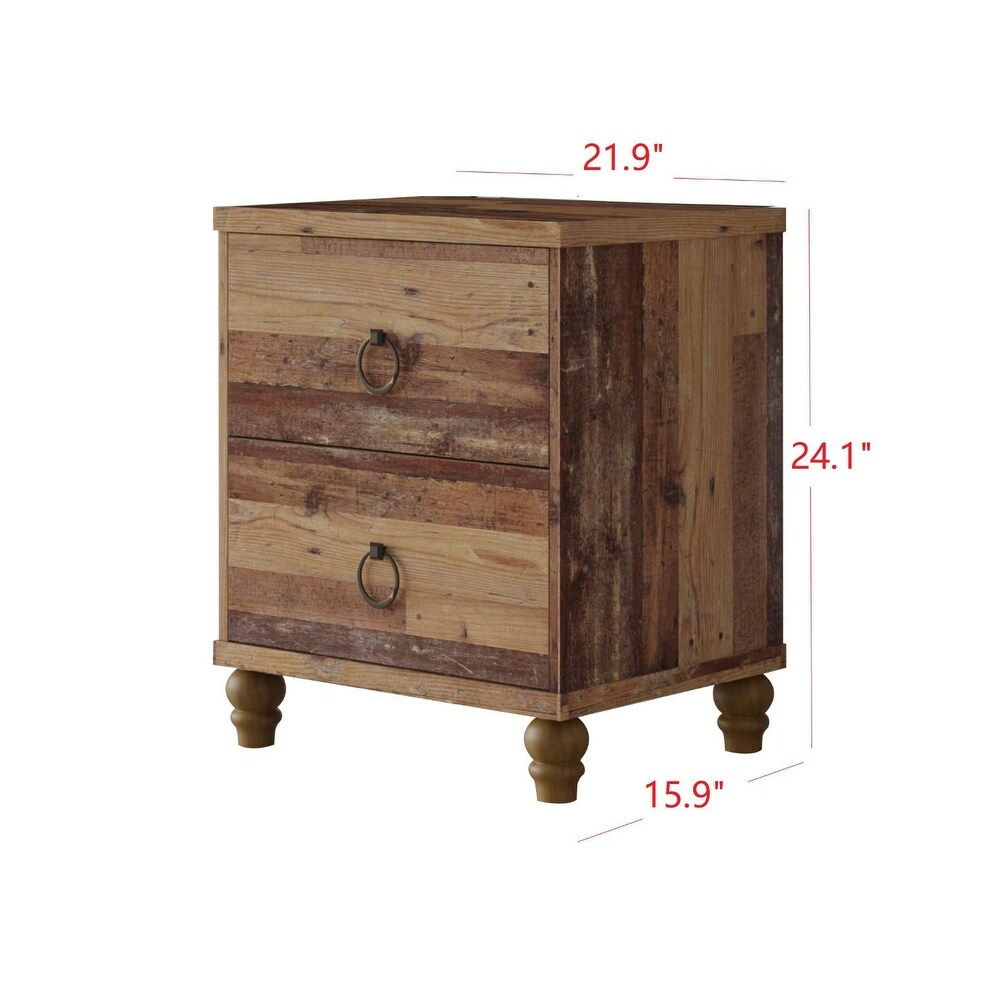 Jethro 2 Drawer Nightstand