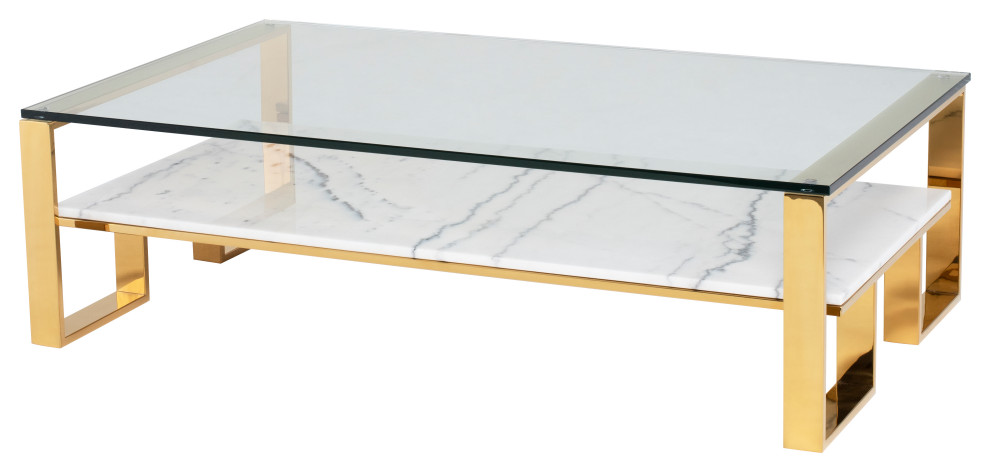 Tierra Coffee Table  White   Coffee Tables   by Nuevo  Houzz