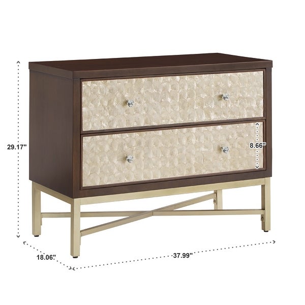 Corrianna Accent End Table with 2 Shell Front Drawers by iNSPIRE Q Bold