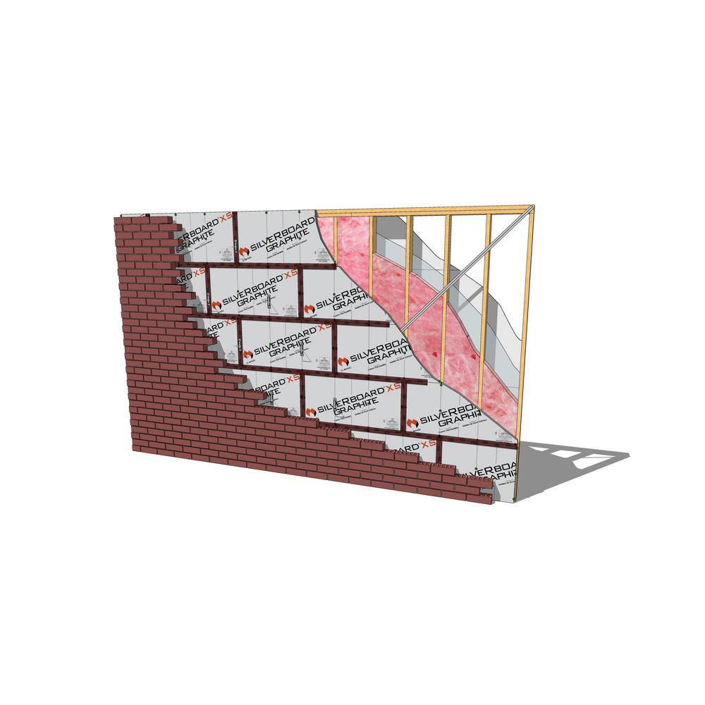 SilveRboard 0.625 in. x 48 in. x 24 in. 72 sq. ft. R-3 Graphite Radiant Barrier Wall Insulation Kit (9-SheetsKit) SBGXS062502PKIT