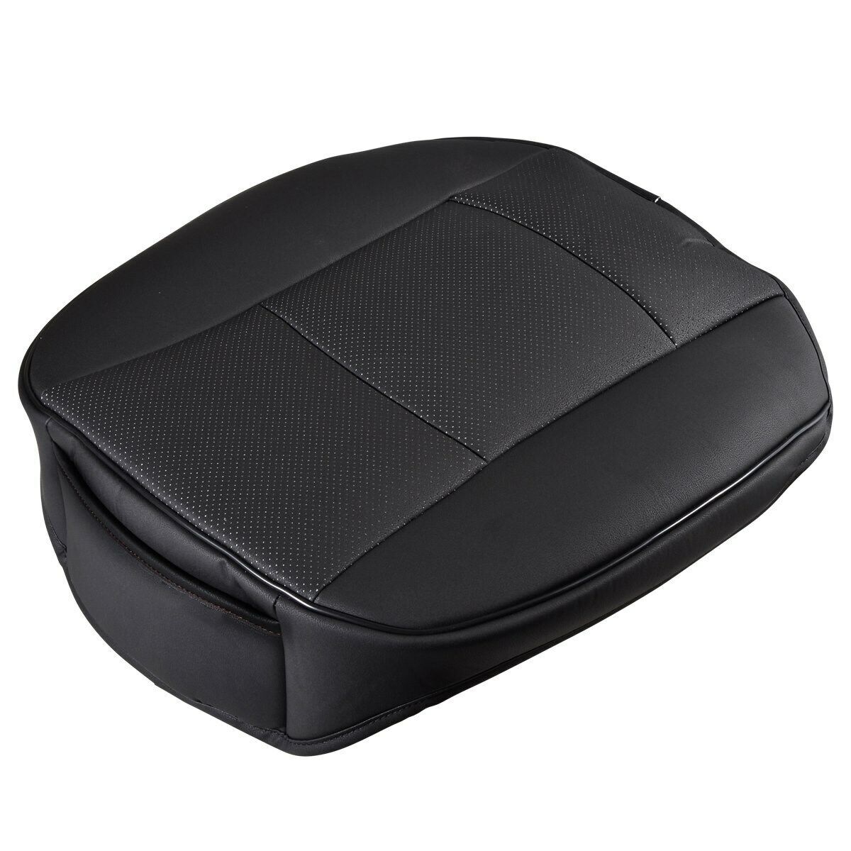 PU Leather Car Front Cover Cushion Seat Protector Half Full Surround Universal， Black， Full Surround