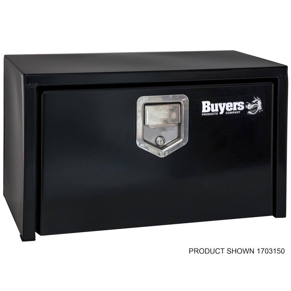 Buyers Products Company 14 in. x 12 in. x 24 in. Gloss Black Steel Underbody Truck Tool Box 1703150