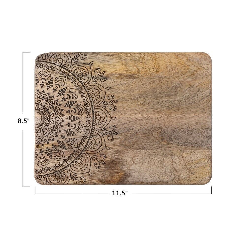 Wood Cutting or Charcuterie Board with Laser cut Design   11.5\