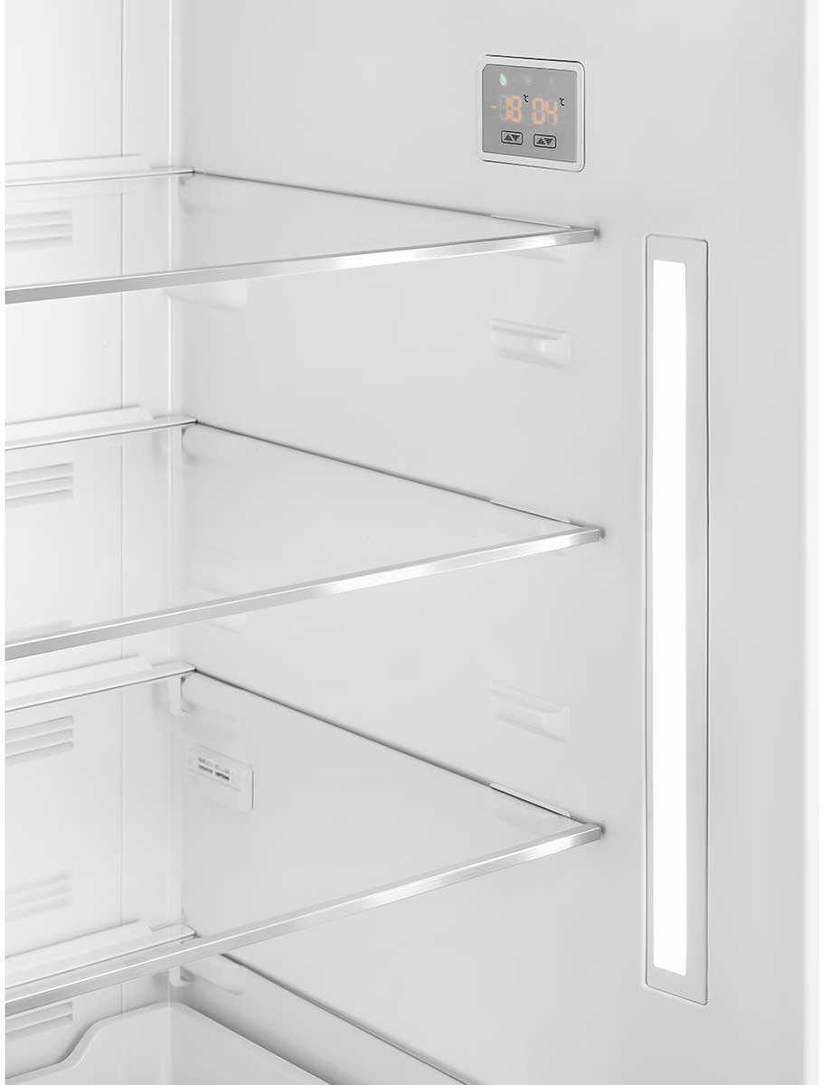 Smeg Portofino 18 Cu. Ft. White Left-Hinge Bottom Mount Refrigerator