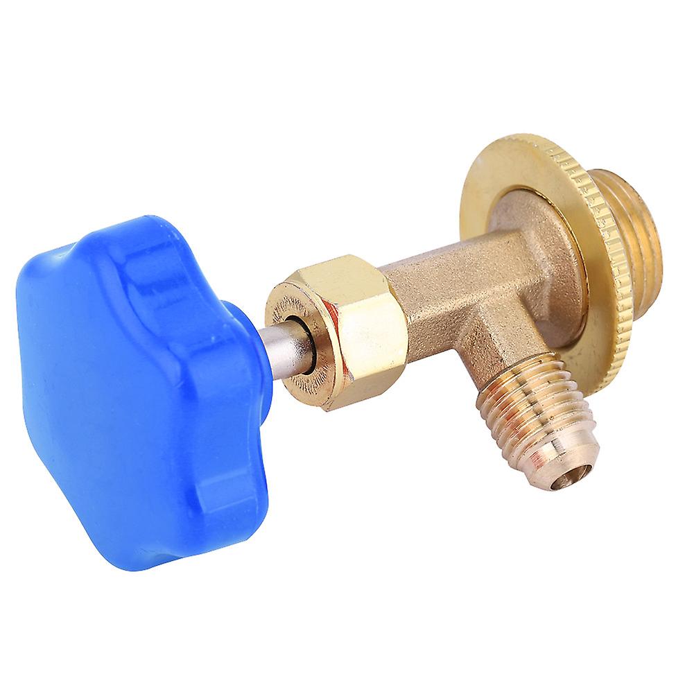 Refrigerant Bottle Opener Brass Dispensing Valve 1/4sae For Air Conditioning R134/r22r22