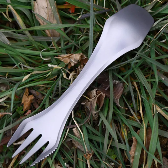 JXT OEM factory Boundless Voyage Camping Hiking and Backpacking Multi Spoon Fork and Knife Titanium Ultralight 3 in 1 Spork