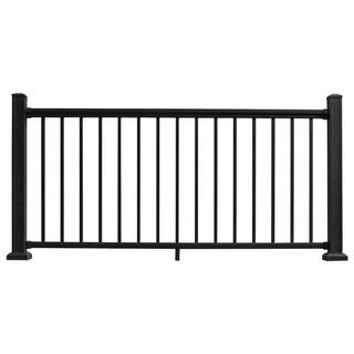 NewTechWood Allure 96 in. x 36 in. Black Aluminum Preassembled Railing Kit AL-36-8-BLK