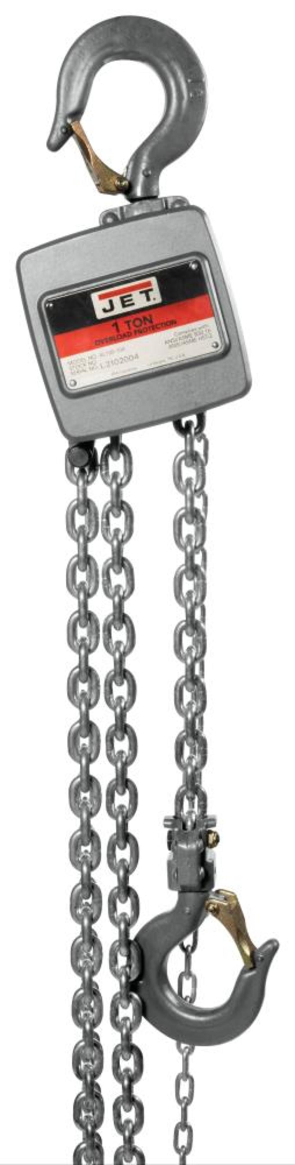 JET AL100-100-30 1 Ton Hand Chain Hoist with 30' of Lift 133130 from JET