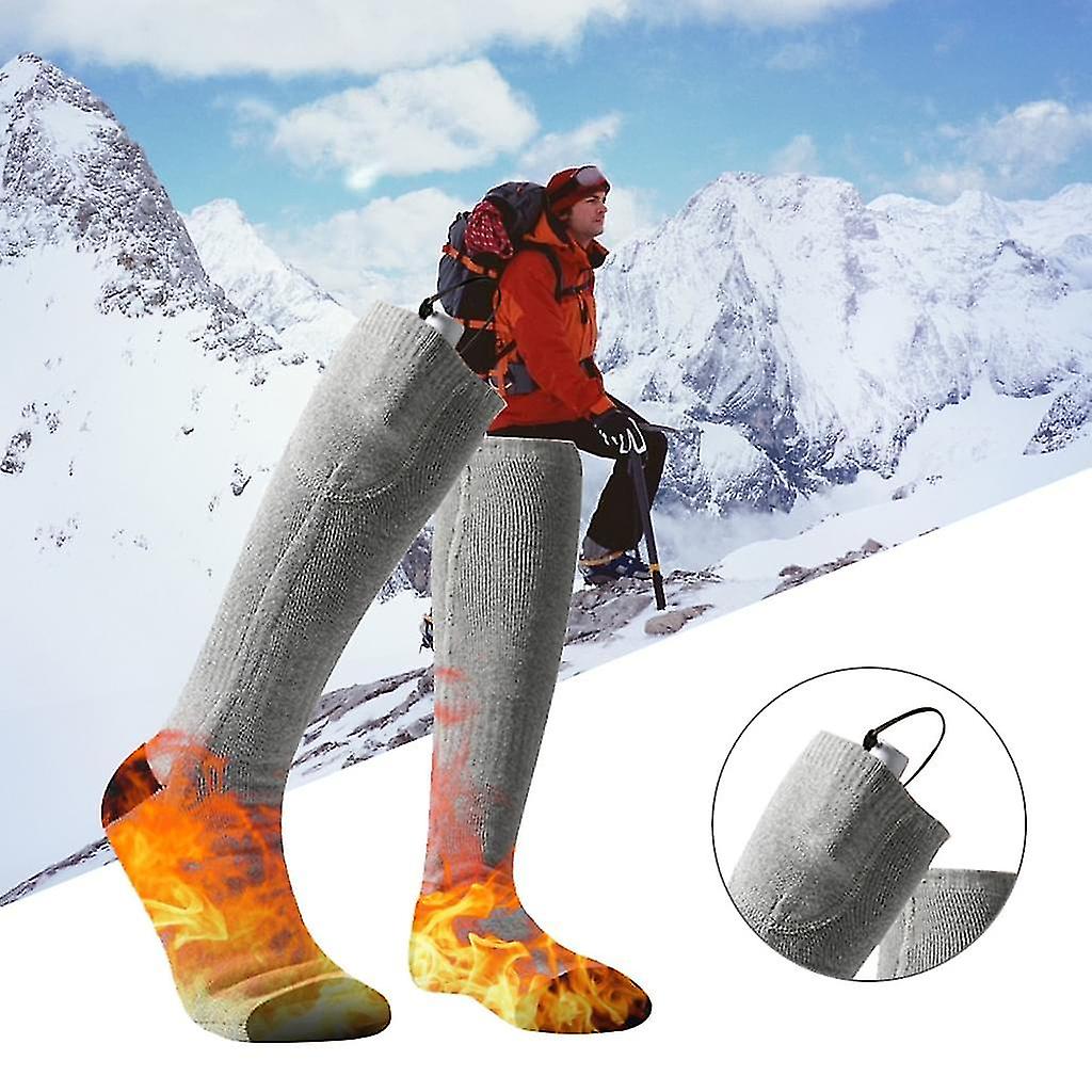 Heated Socks Adjustable Temperature Usb Battery Self-heating Long Tube Heating Warm Socks Warm Feet Treasure Unisex