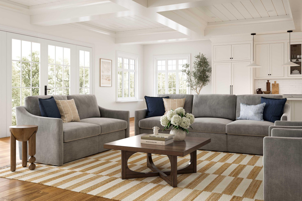 Aiden Gray Modular Sofa   Grey   Transitional   Sofas   by First of a Kind USA Inc  Houzz