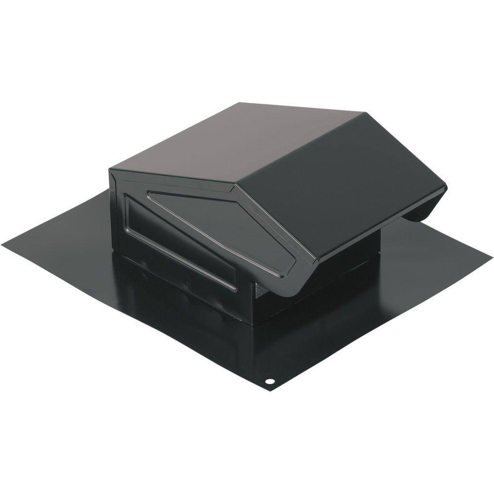 Broan-NuTone Roof Cap with Built-In Damper for 3 in. or 4 in. Round Duct in Black 636