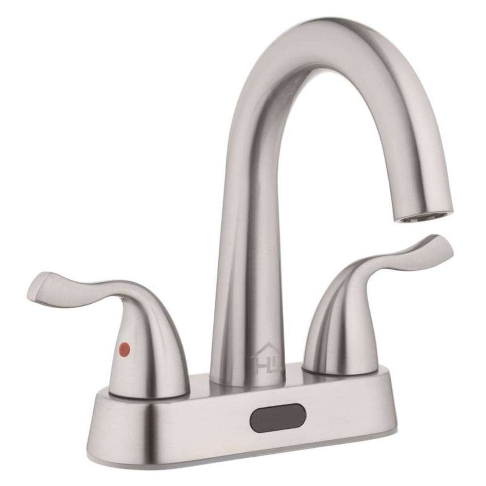 Homewerks Bathroom Sink Faucet Brushed Nickel 2 Handle ;