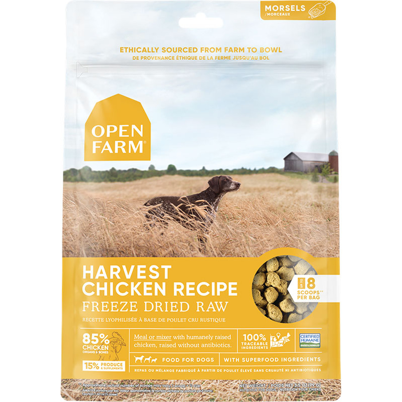 Open Farm Harvest Chicken Freeze-Dried Raw Dog Food