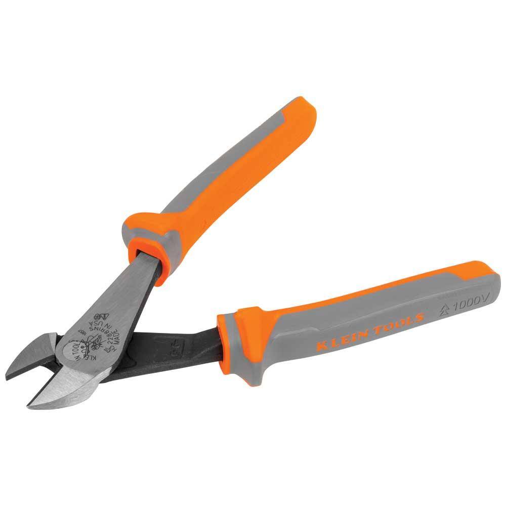 Klein Tools 8 in. Diagonal Cutting Pliers Insulated High Leverage 2288RINSSEN