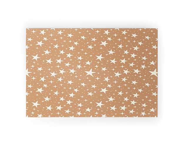 Avenie Stars In Neutral Welcome Mat society6