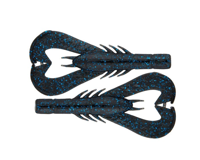 Googan Krackin Craw 4 Black Blue Flake， 7 Pack - GOGOGKCBLB