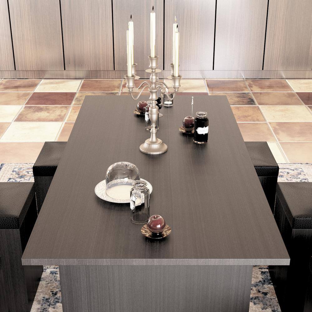 FUFUGAGA 9-Piece Gray Dining Table Set Kitchen Furniture With Upholstered Seat and Table WFKF180109-01