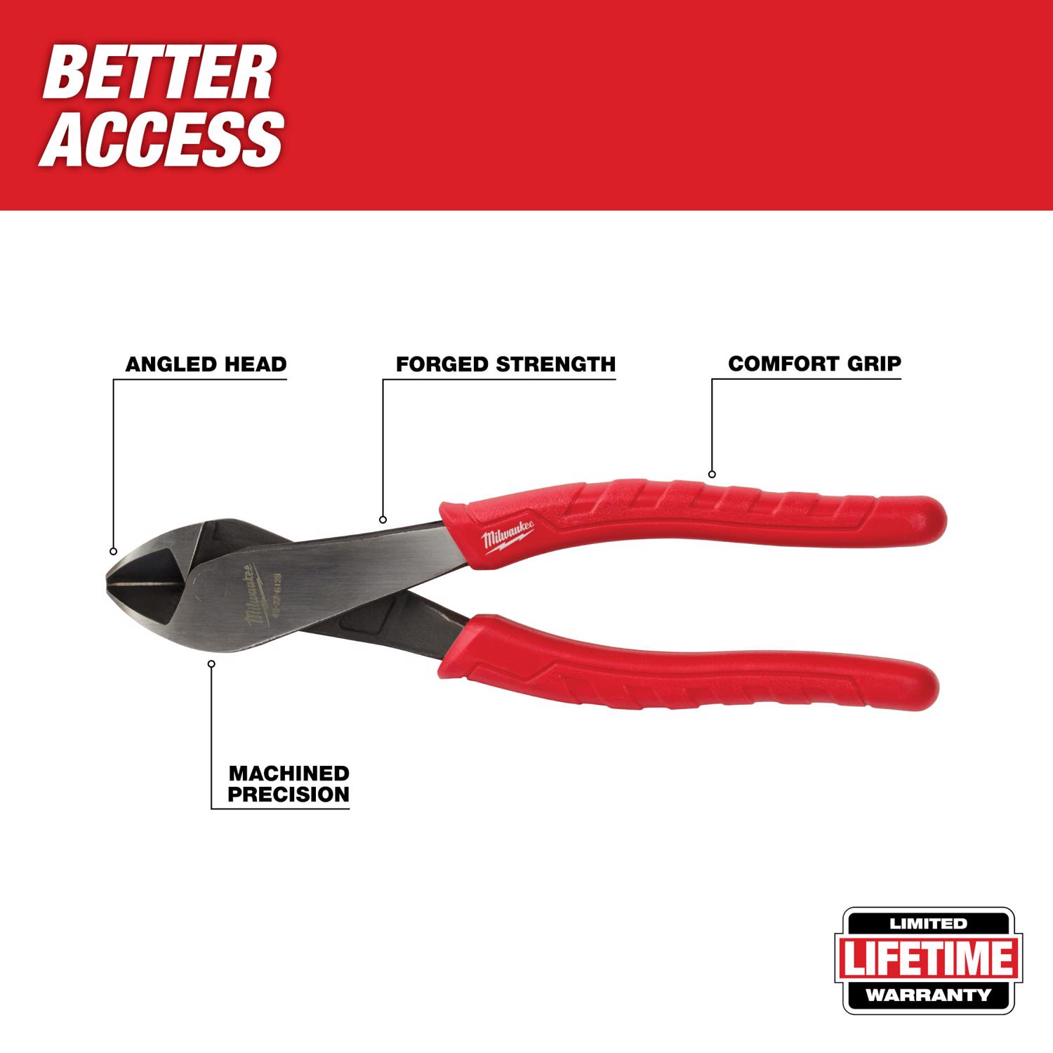 MW 8 in. Steel Angled Diagonal Cutting Pliers