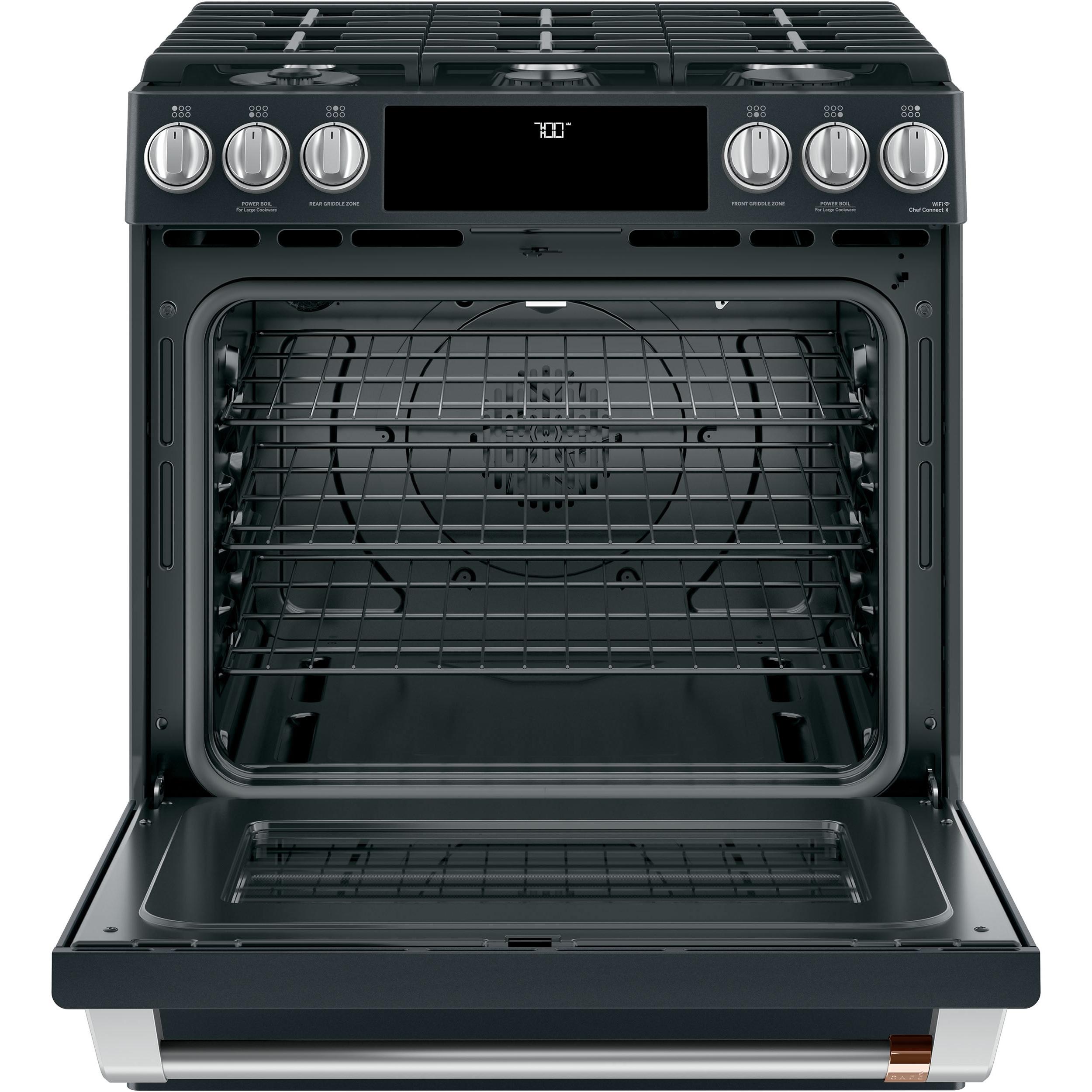 Café 30-inch Slide-In Gas Range with Warming Drawer CGS700P3MD1