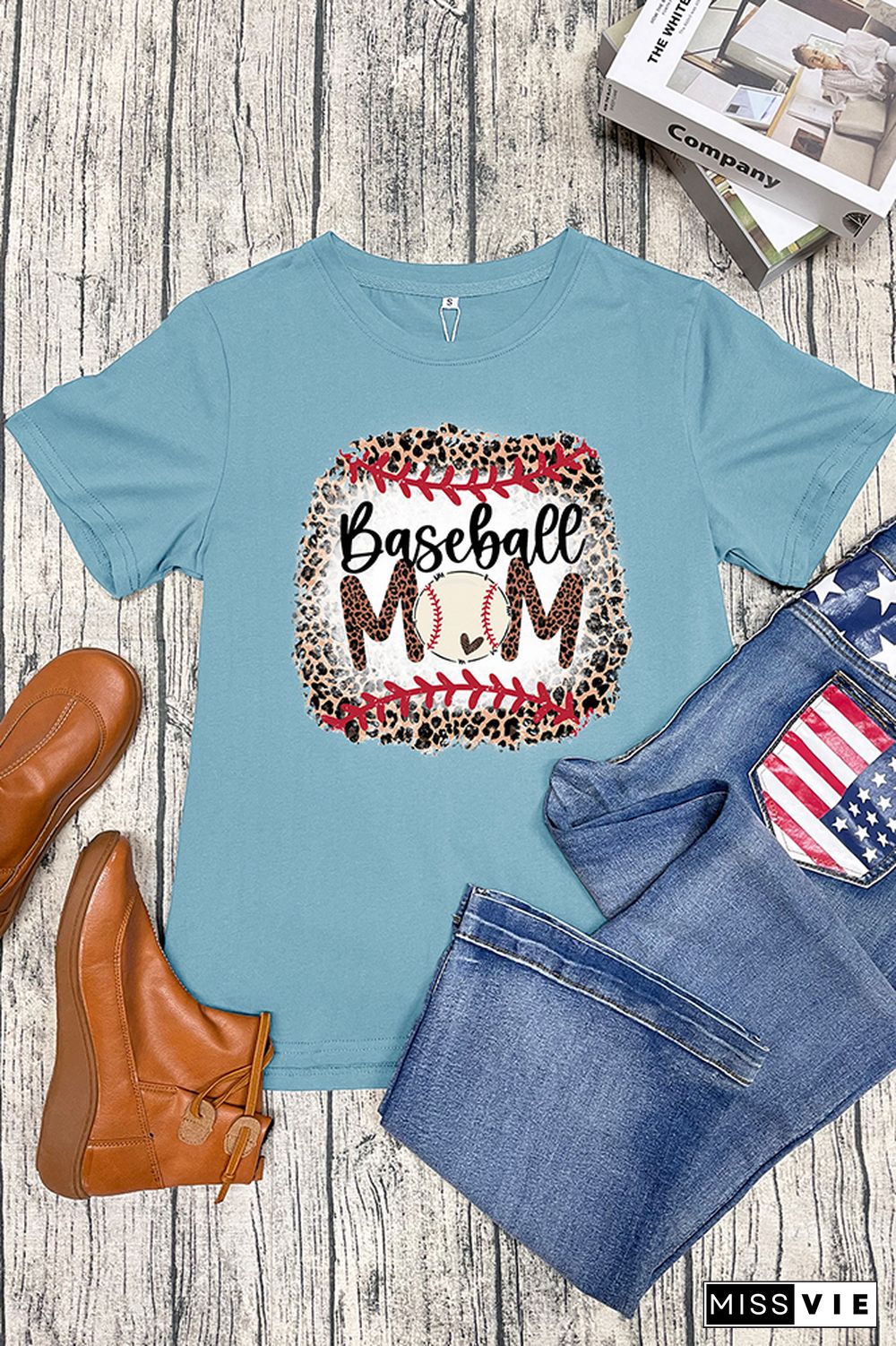 Baseball Mom Short Sleeve Graphic Tee Wholesale