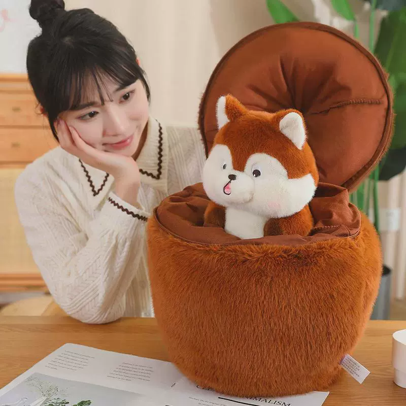 Surprise Squirrel Plush Toy Doll Cute Girl Sleeping Pillow Doll Cloth Doll Gift