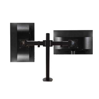 QualGear 3-Way Articulating Dual Monitor Mount for 13 in. - 27 in. Flat panel Monitors Black QG-DM-02-022