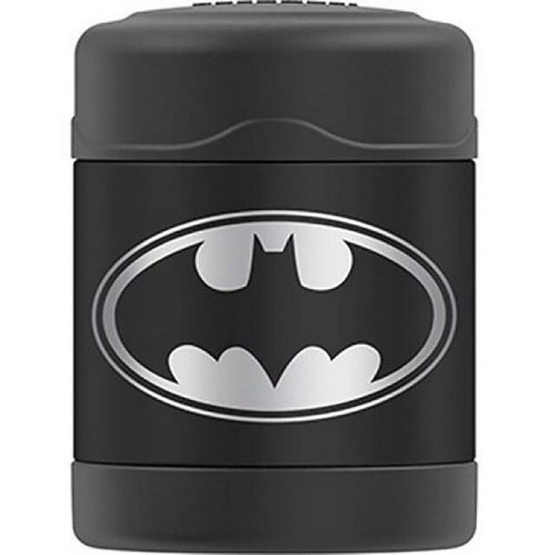 Thermos 10 Oz Kid x27 s Funtainer Batman Stainless Steel Food Jar Gray black