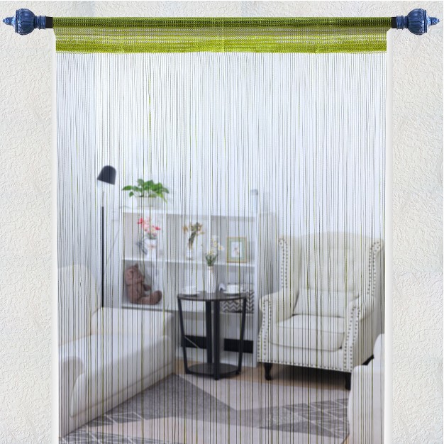 Piccocasa Fringe Strip Single Panel Bedroom Door Window Divider Curtain