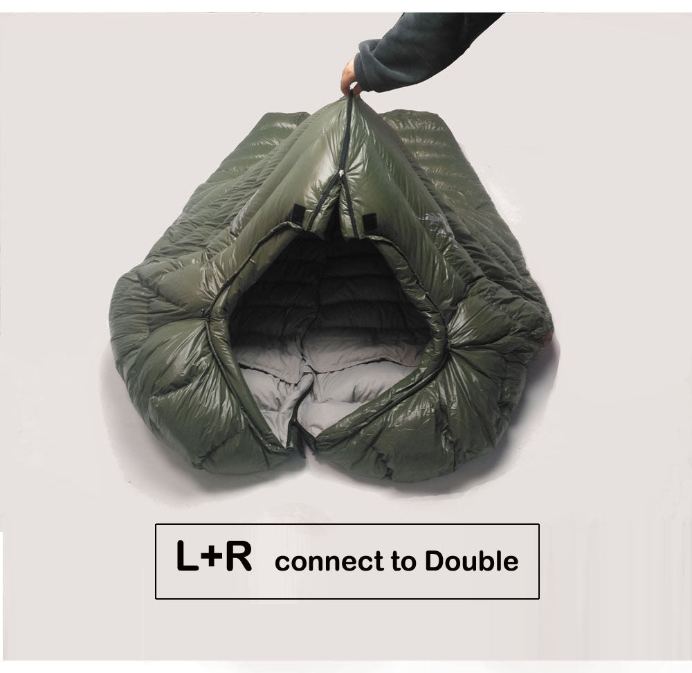 Kamperbox Down Sleeping Bag Winter for Outdoor Camp Adult Size Double Camping Equipments AM1000LEFT