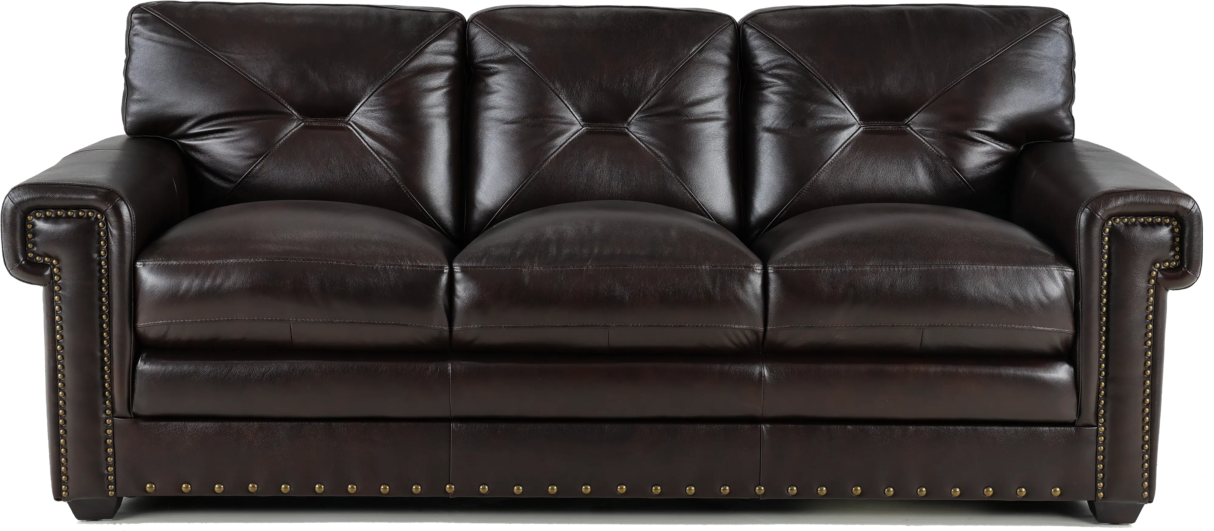 Derrick Dark Brown Leather Sofa