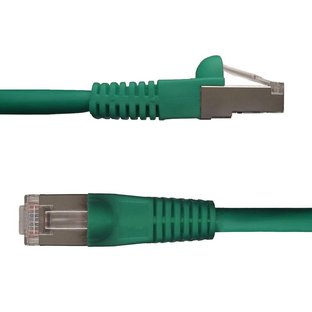 NTW 100 ft. Cat6 Snagless Shielded (STP) Network Patch Cable Green 345-S6-100GN