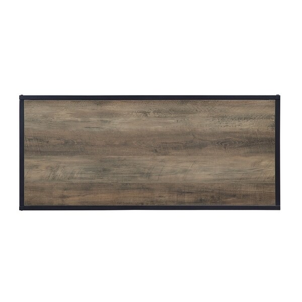 ACME Idella Coffee Table in Rustic Oak and Black Finish