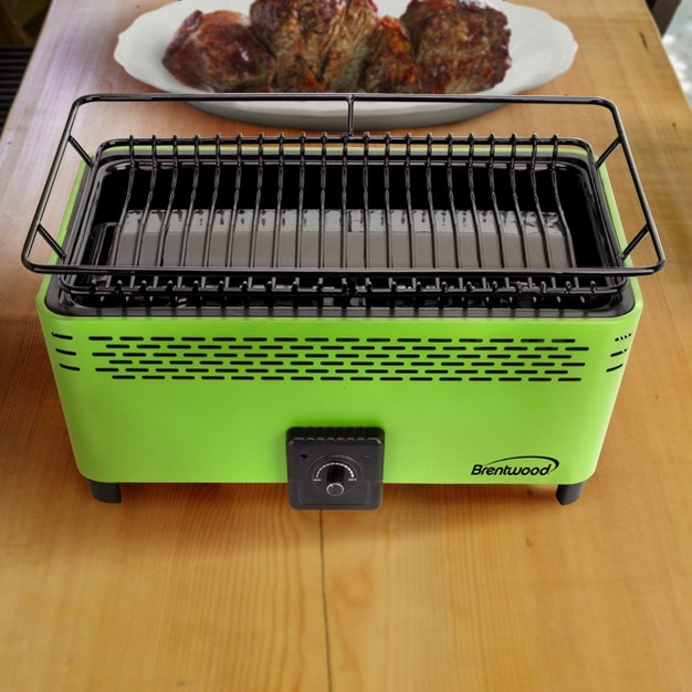 Brentwood Bbf 31g Non stick Smokeless Portable Bbq Green