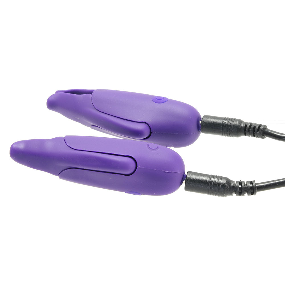 Nipplettes Rechargeable Vibrating Clamps in Purple