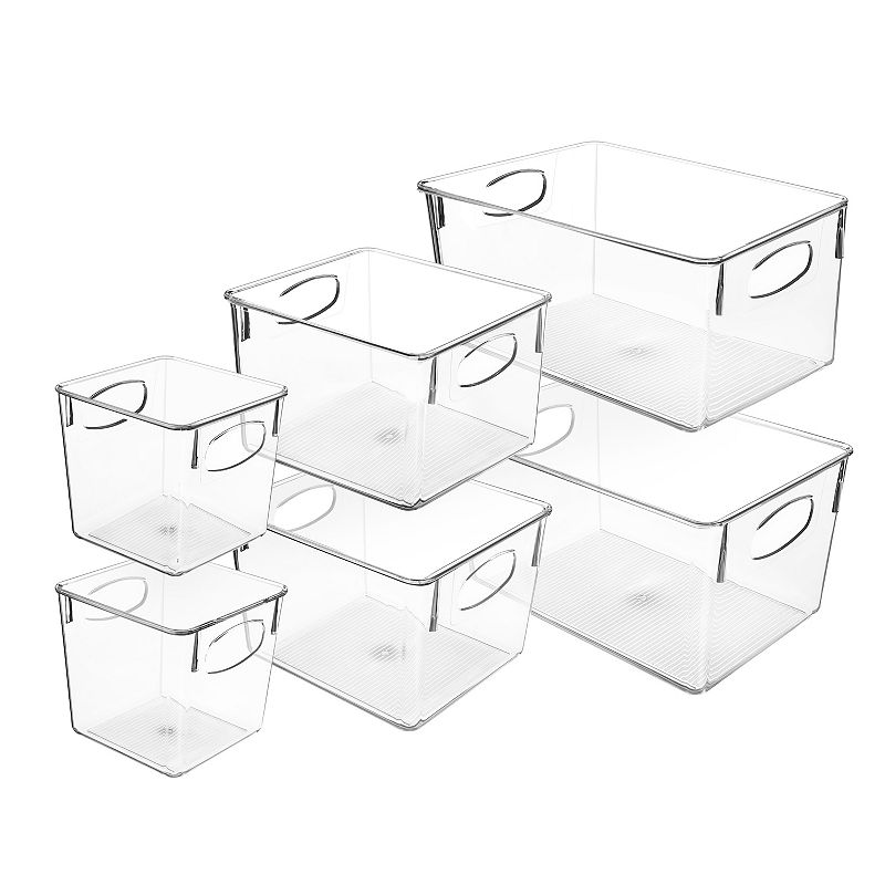 Sorbus Clear Fridge Bins 6-piece Set