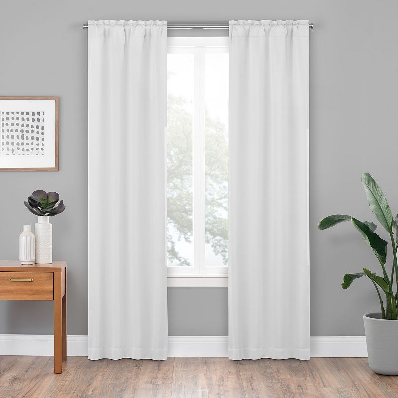 eclipse Woven Blackout Thermaliner 2-Panel Window Curtain Set