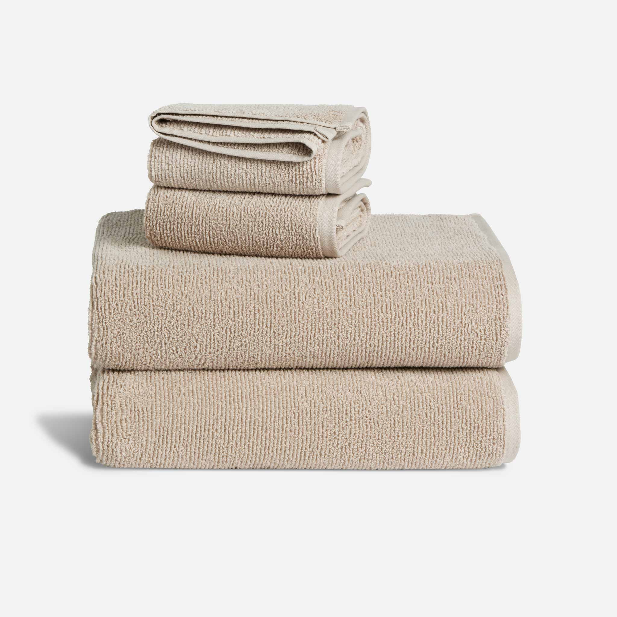 Organic Ribbed Bath Sheet Bundle