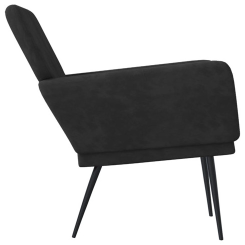 vidaXL Accent Chair Modern Single Sofa Side Chair for Living Room Black Velvet   Midcentury   Armchairs And Accent Chairs   by vidaXL LLC  Houzz