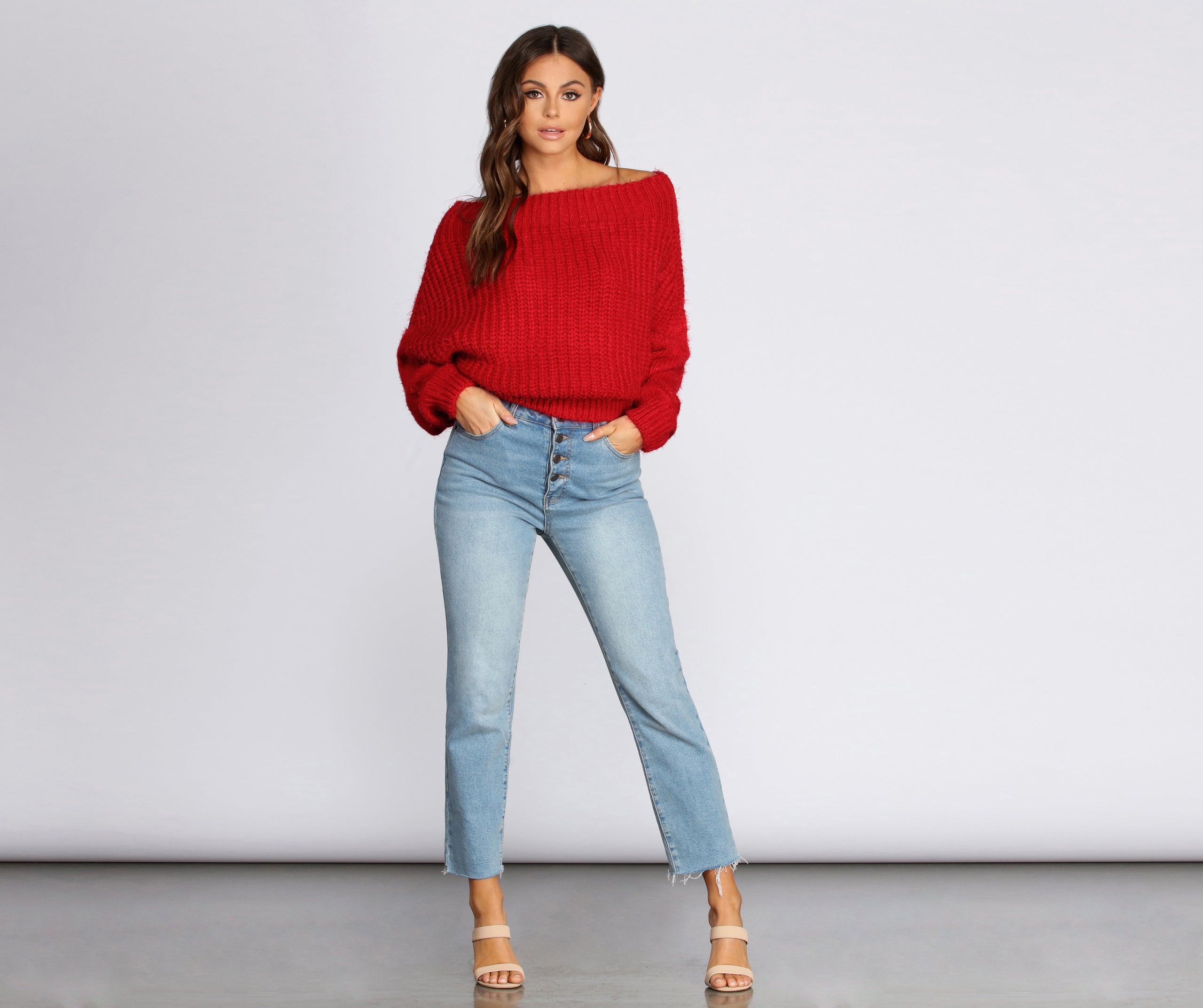 Off The Shoulder Cozy Sweater