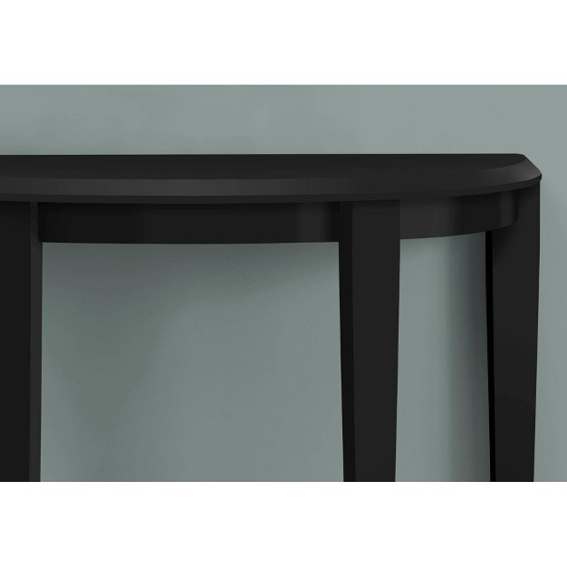 2 Tier Half Moon Shape Console Table Black Everyroom