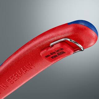 KNIPEX 8 in. Angled CoBolt Mini Bolt Cutters with Opening Spring Locking Lever Comfort Grips and Tether Attachment 71 22 200 T BKA