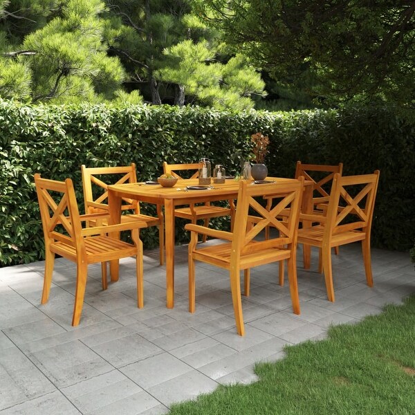 vidaXL 3/5/7/9 Piece Patio Dining Set Solid Wood Acacia