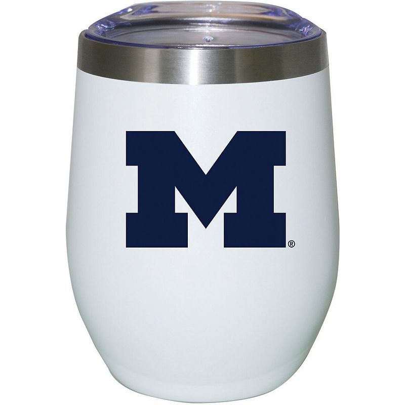 Michigan Wolverines 12oz. Logo Stemless Tumbler