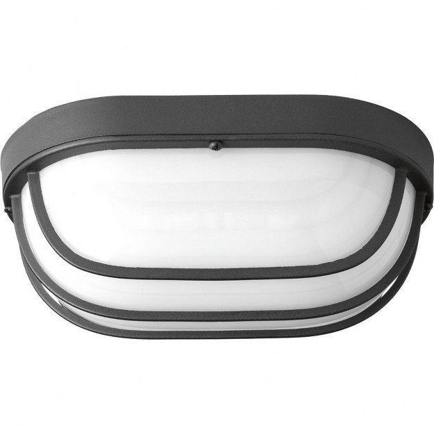 Progress Lighting Bulkheads 1 light Led Wall ceiling Bulkhead Aluminum Black Polycarbonate Shade