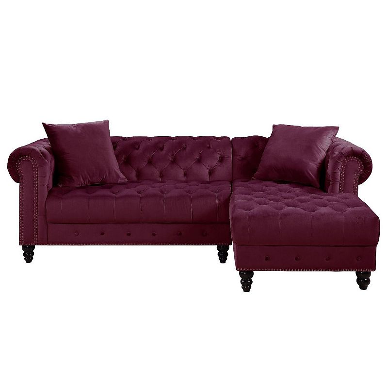 F.c Design Sectional Sofa With 2 Pillows