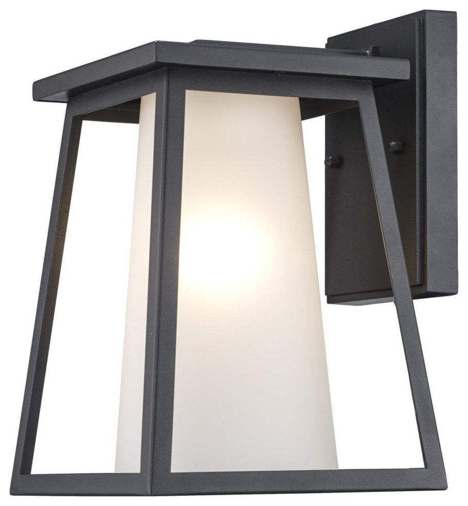 Kingsbury 1 Light Outdoor Wall Light  Black   Transitional   Outdoor Wall Lights And Sconces   by Lighting New York  Houzz